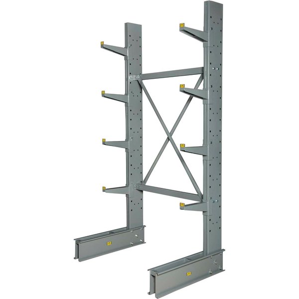 Global Industrial Single Sided Medium Duty Cantilever Rack Starter, 2in Lip, 48inWx33inDx96inH 320829
